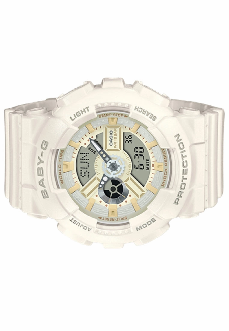 Casio Baby-g BA-110XSW-7A Digital Analog Rubber Strap Watch For Women