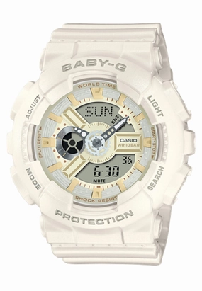 Casio Baby-g BA-110XSW-7A Digital Analog Rubber Strap Watch For Women