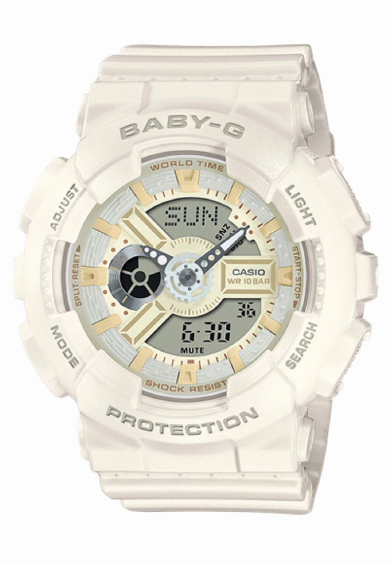 Casio Baby-g BA-110XSW-7A Digital Analog Rubber Strap Watch For Women