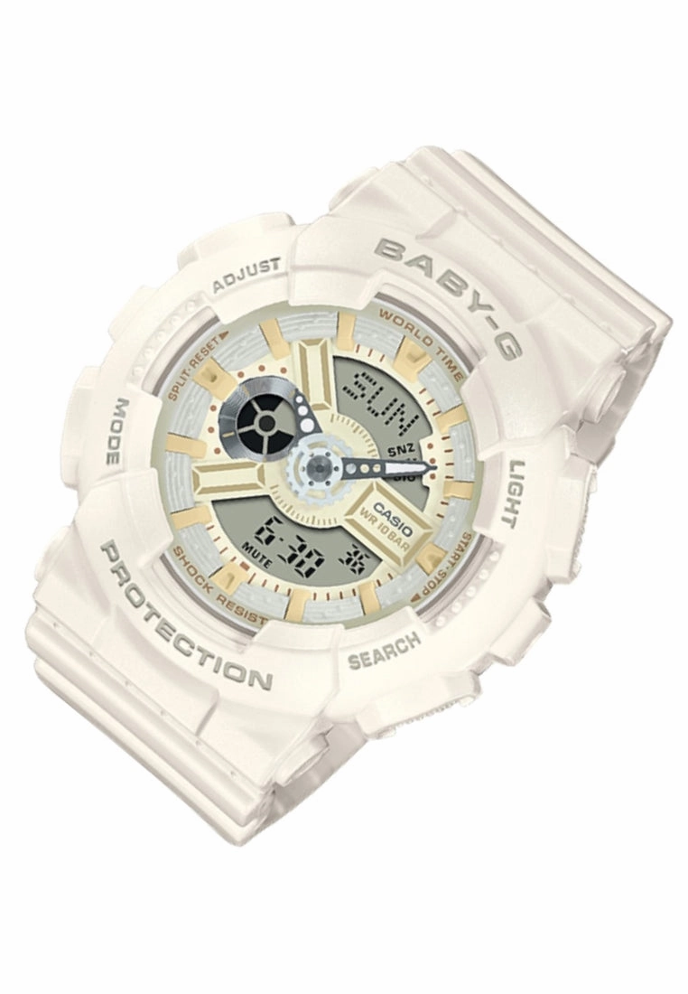 Casio Baby-g BA-110XSW-7A Digital Analog Rubber Strap Watch For Women