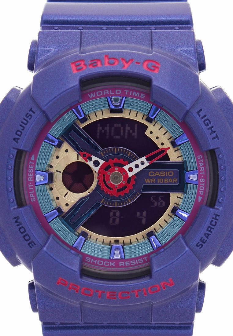 Casio Baby-g BA-112-2A Digital Analog Rubber Strap Watch For Women