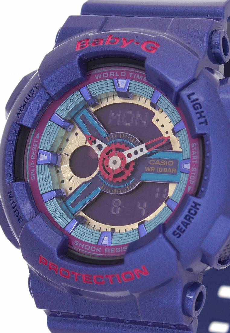 Casio Baby-g BA-112-2A Digital Analog Rubber Strap Watch For Women