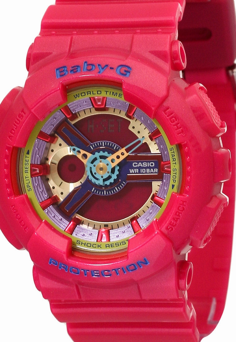Casio Baby-g BA-112-4A Digital Analog Rubber Strap Watch For Women