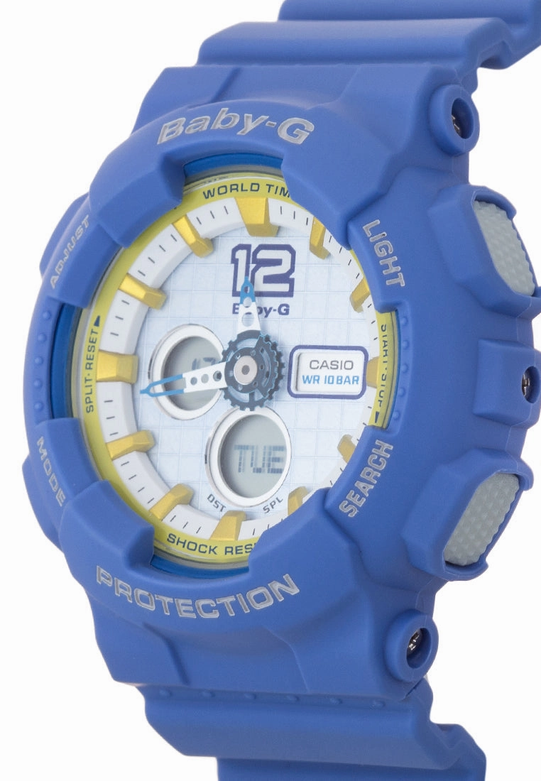 Casio Baby-g BA-120-2BDR Digital Analog Rubber Strap Watch For Women