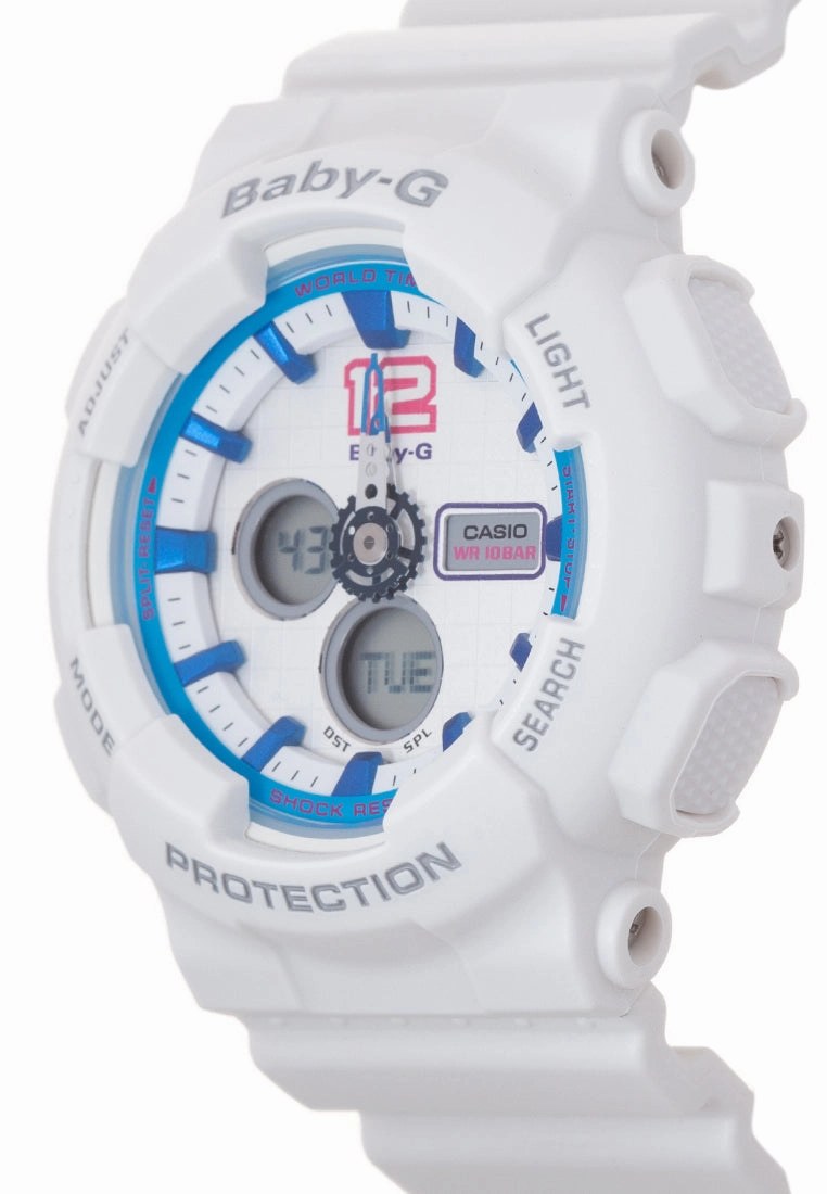 Casio Baby-g BA-120-7BDR Digital Analog Rubber Strap Watch For Women