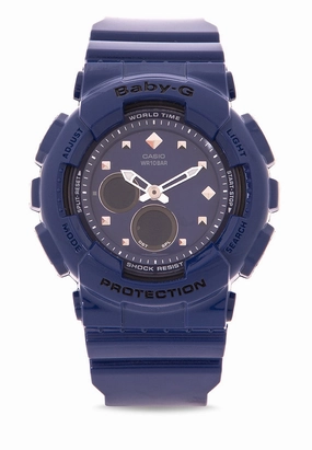 Casio Baby-g BA-125-2A Digital Analog Rubber Strap Watch For Women