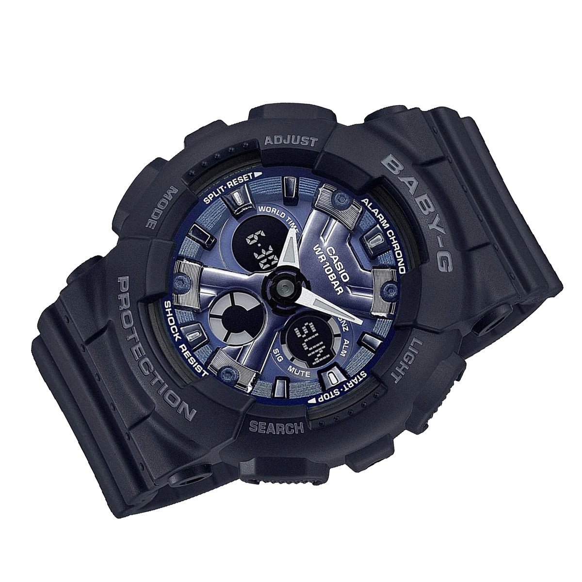 Casio Baby-g BA-130-1A2 Digital Analog Rubber Strap Watch For Women