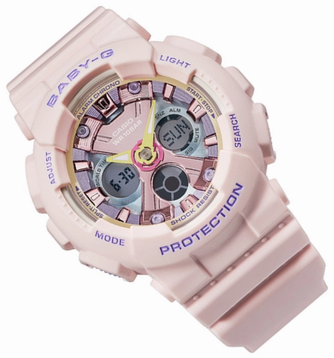 Casio Baby-g BA-130PM-4A Digital Analog Rubber Strap Watch For Women
