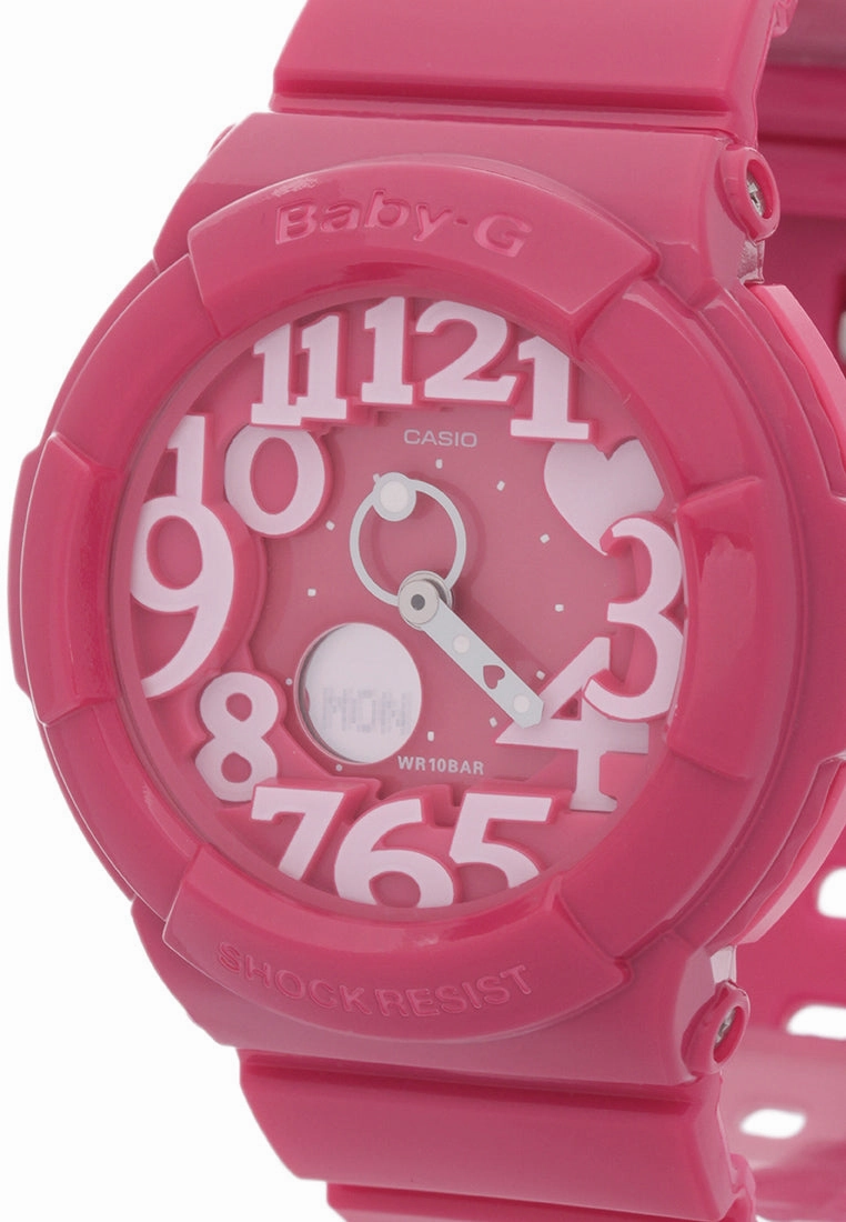 Casio Baby-g BGA-130-4BDR Digital Analog Rubber Strap Watch For Women
