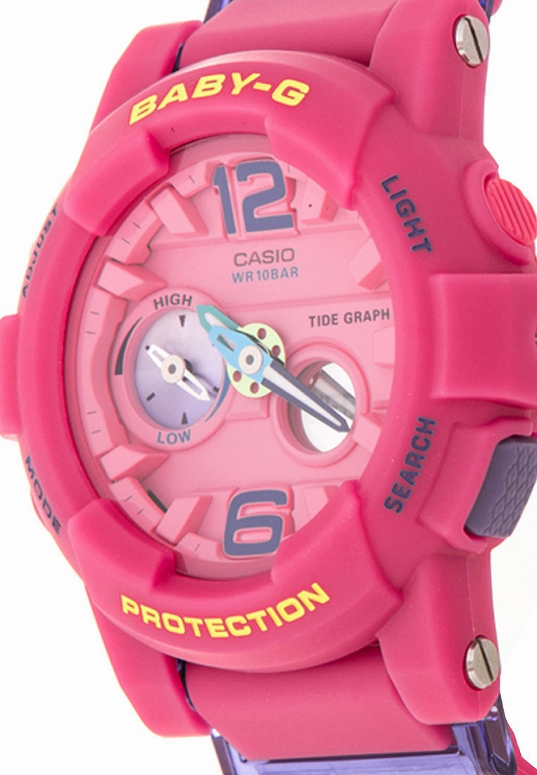 Casio Baby-g BGA-180-4B3 Digital Analog Rubber Strap Watch For Women