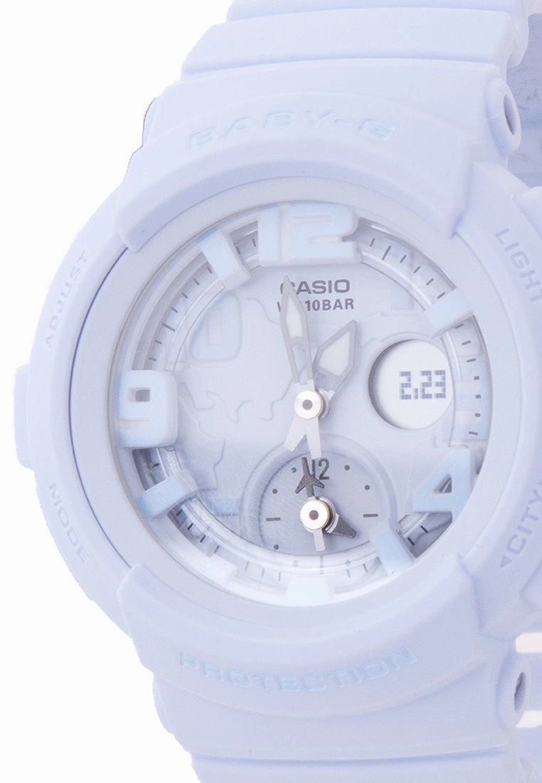 Casio Baby-g BGA-190BC-2B Digital Analog Rubber Strap Watch For Women