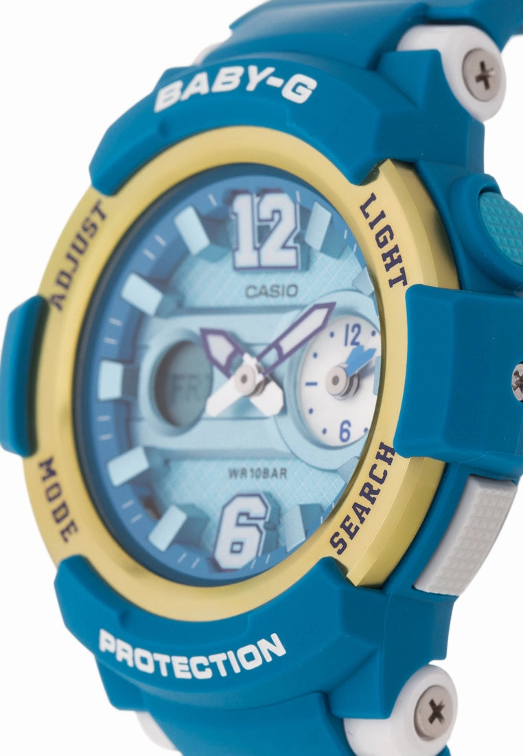 Casio Baby-g BGA-210-2BDR Digital Analog Rubber Strap Watch For Women
