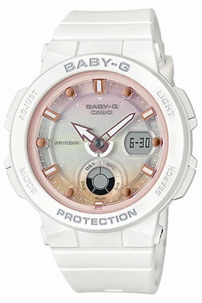 Casio Baby-g BGA-250-7A2 Digital Analog Rubber Strap Watch For Women