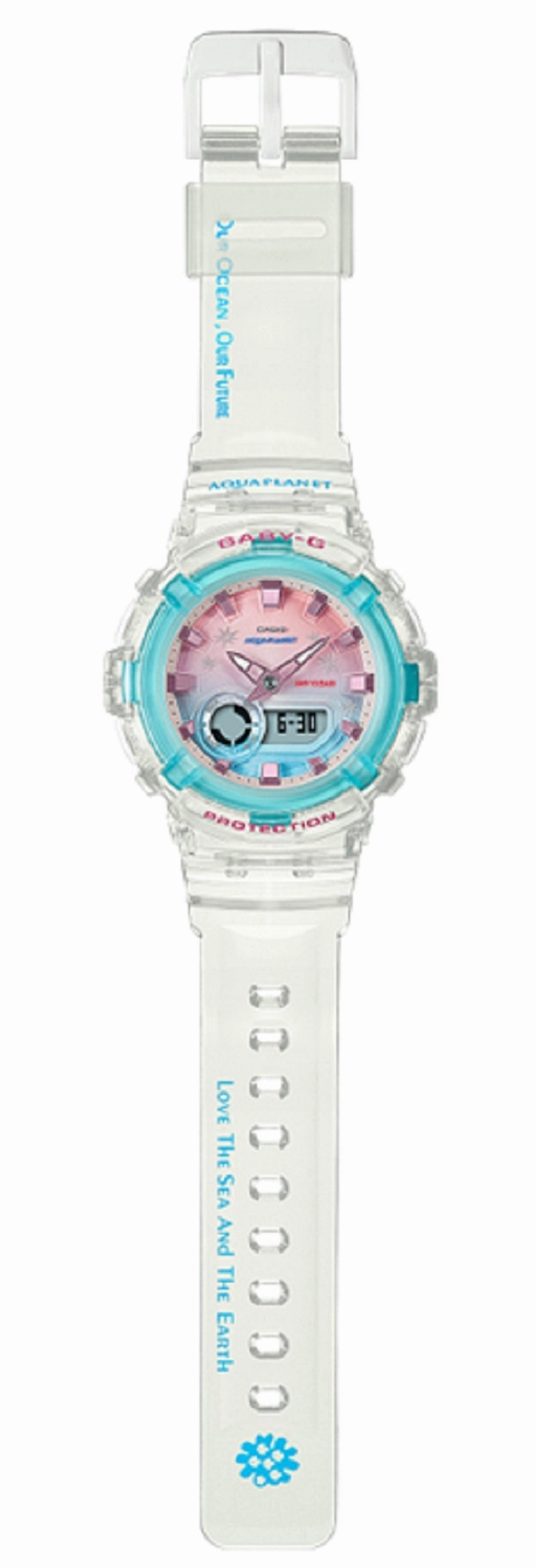 Casio Baby-g BGA-280AP-7A Digital Analog Rubber Strap Watch For Women