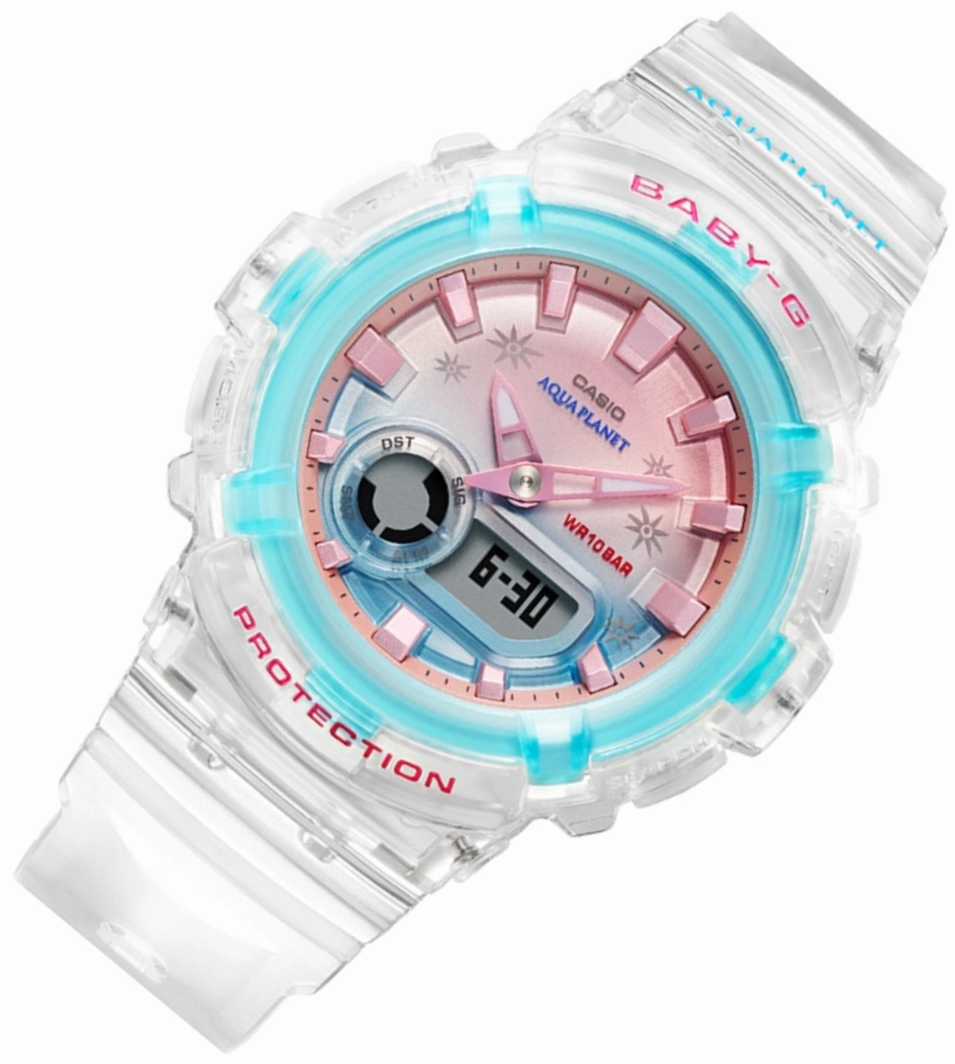 Casio Baby-g BGA-280AP-7A Digital Analog Rubber Strap Watch For Women