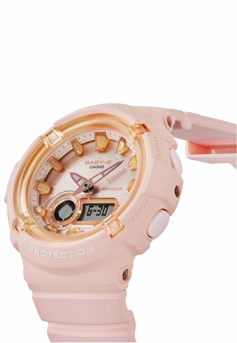 Casio Baby-g BGA-280SW-4A Digital Analog Rubber Strap Watch For Women