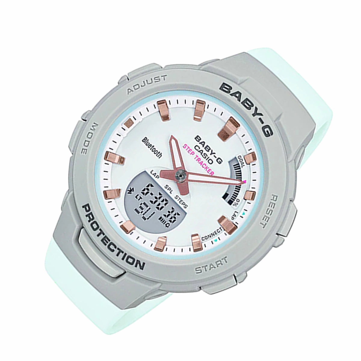 Casio Baby-g BSA-B100MC-8A Bluetooth Digital Analog Rubber Strap Watch For Women