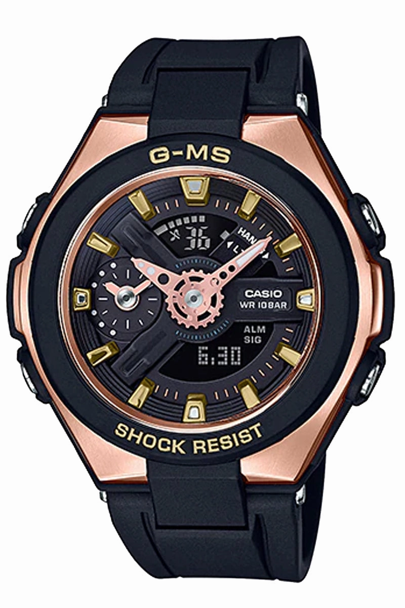 Casio Baby-g MSG-400G-1A1 Solar Digital Analog Rubber Strap Watch For Women