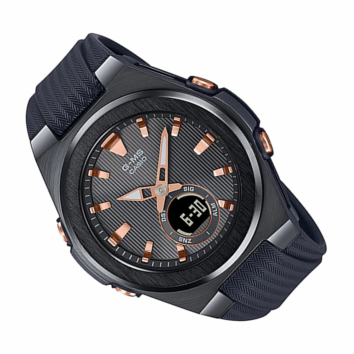 Casio Baby-g MSG-C150G-1A Digital Analog Rubber Strap Watch For Women