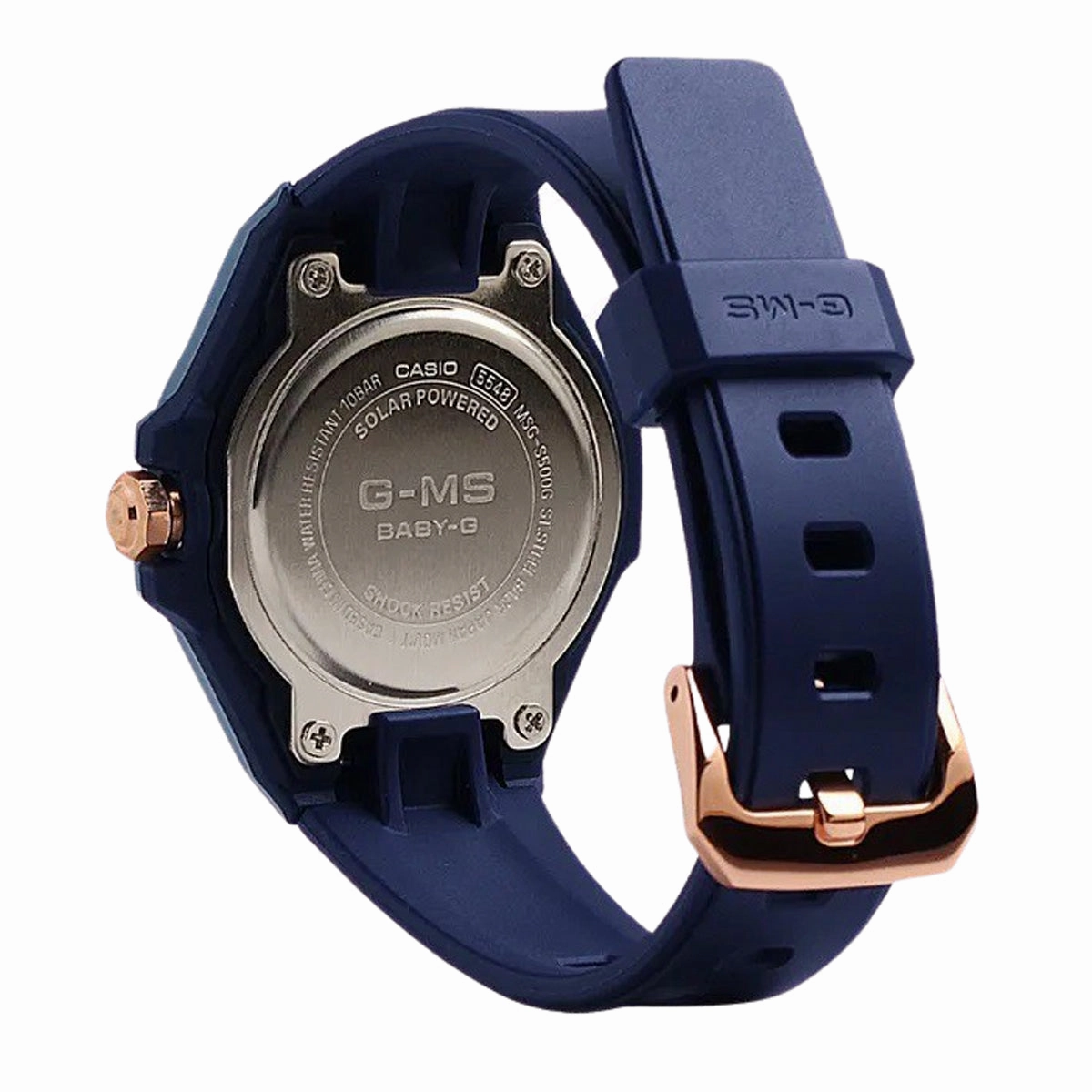 Casio Baby-g MSG-S500G-2A2 Solar Analog Rubber Strap Watch For Women