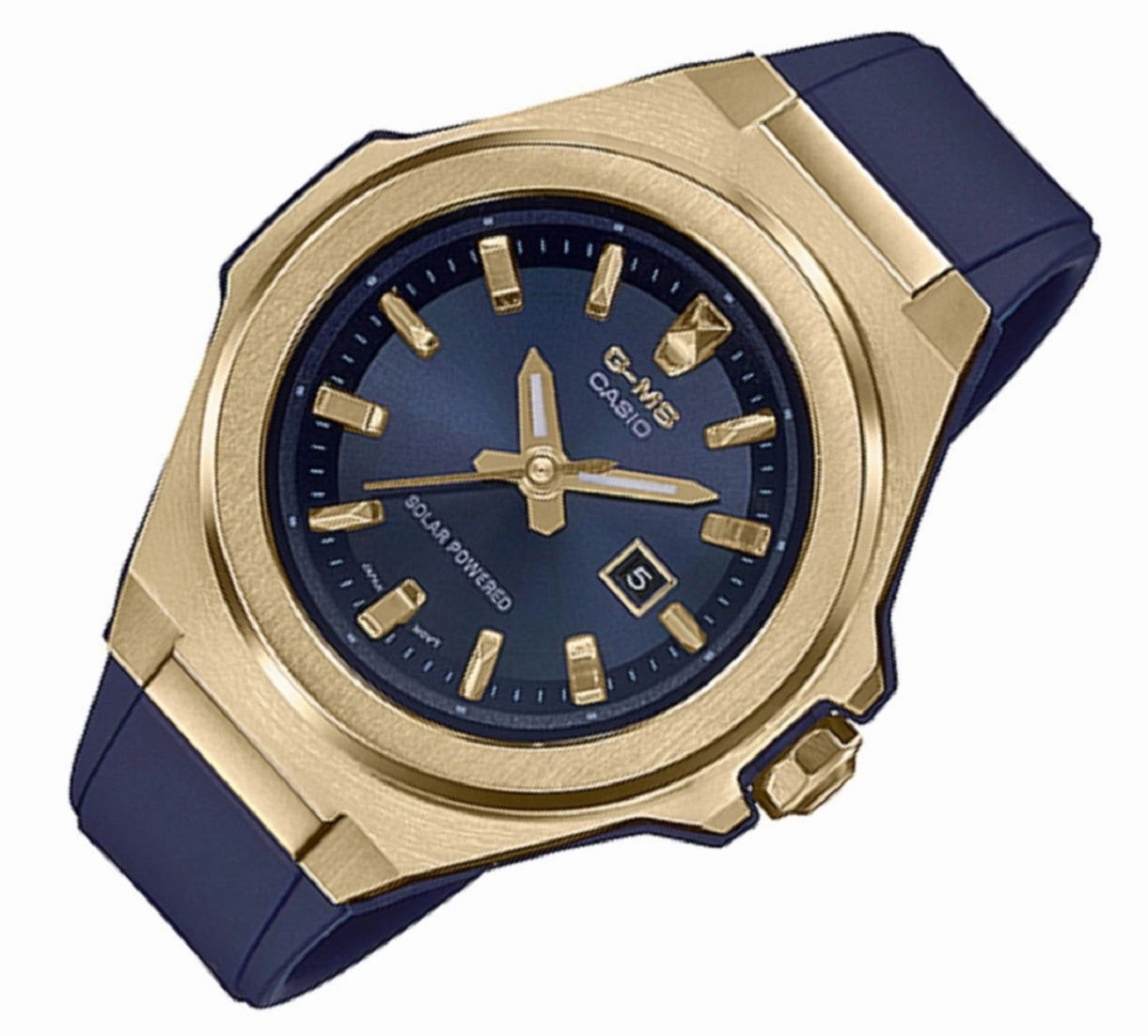 Casio Baby-g MSG-S500G-2A Solar Analog Rubber Strap Watch For Women