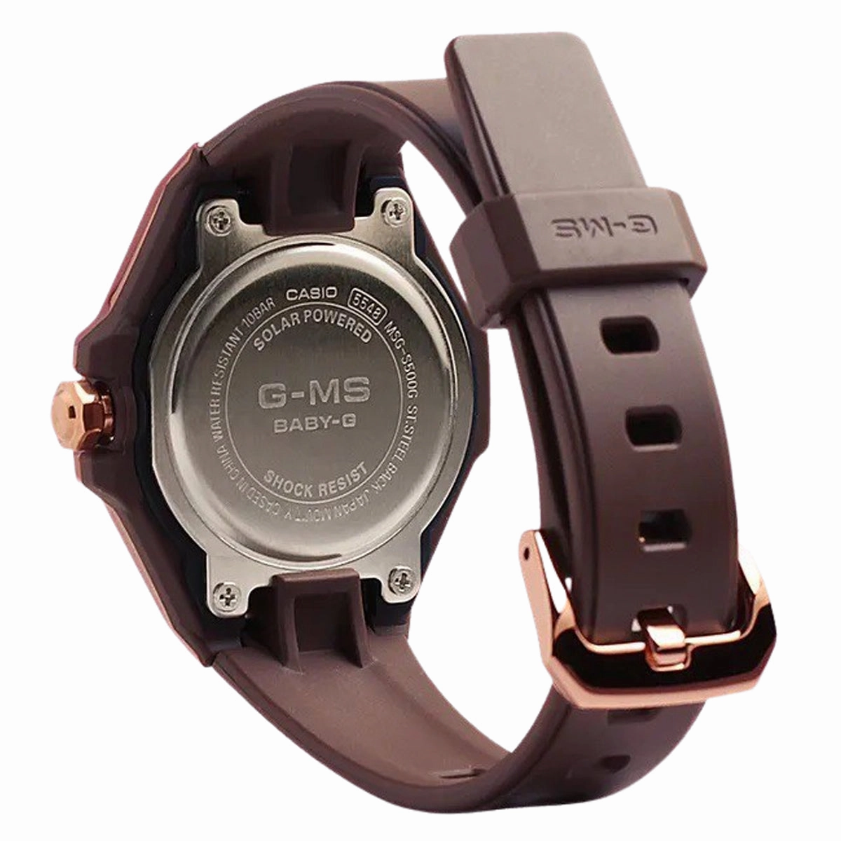 Casio Baby-g MSG-S500G-5A Solar Analog Rubber Strap Watch For Women