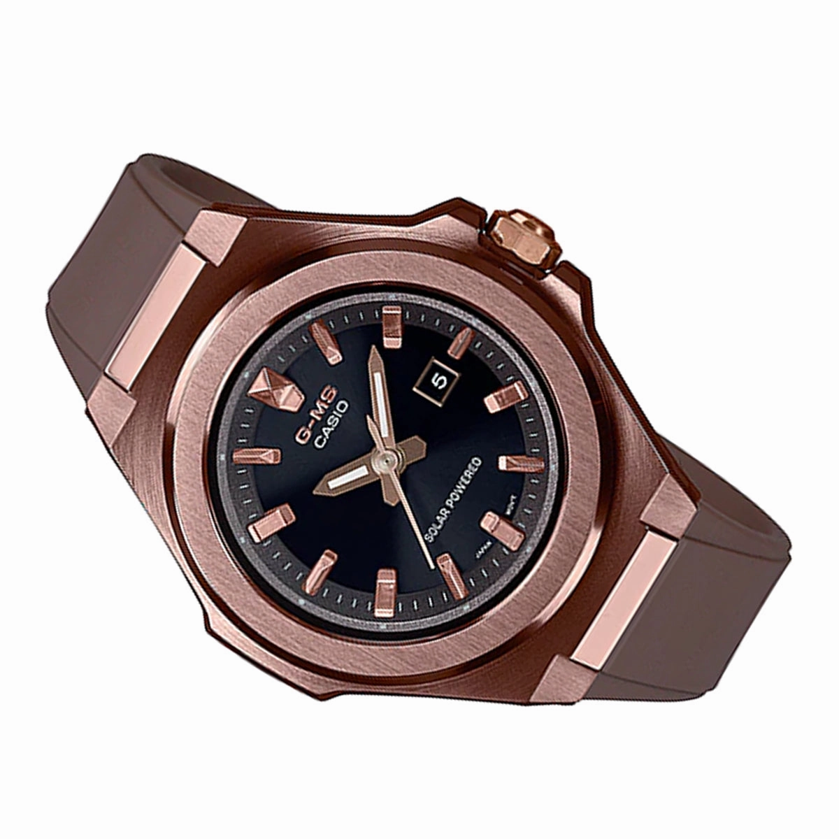 Casio Baby-g MSG-S500G-5A Solar Analog Rubber Strap Watch For Women
