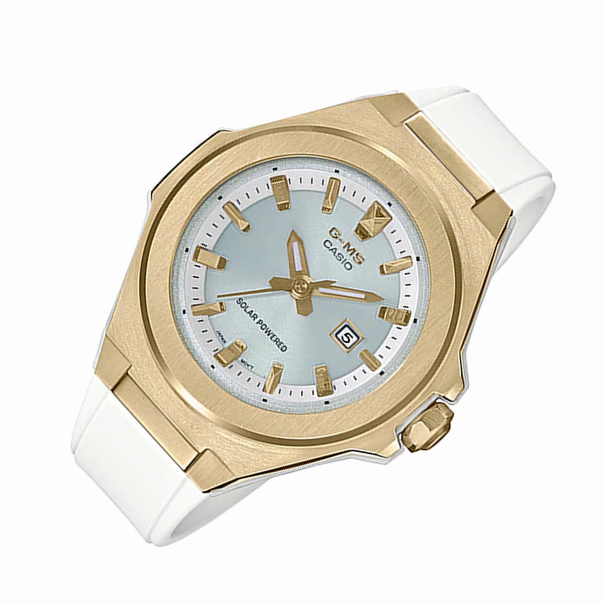 Casio Baby-g MSG-S500G-7A Solar Analog Rubber Strap Watch For Women