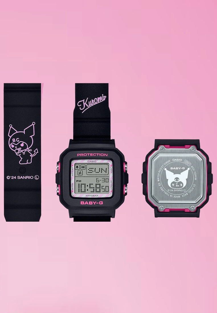 Casio Baby-g PLUS BGD-10KKM-1DR Kuromi Digital Rubber Band Watch For Women