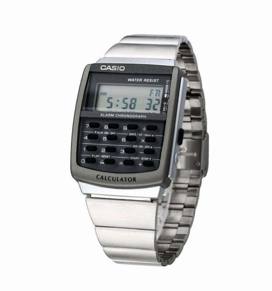 Casio CA-506-1D Silver Stainless Calculator Watch for Men and Women