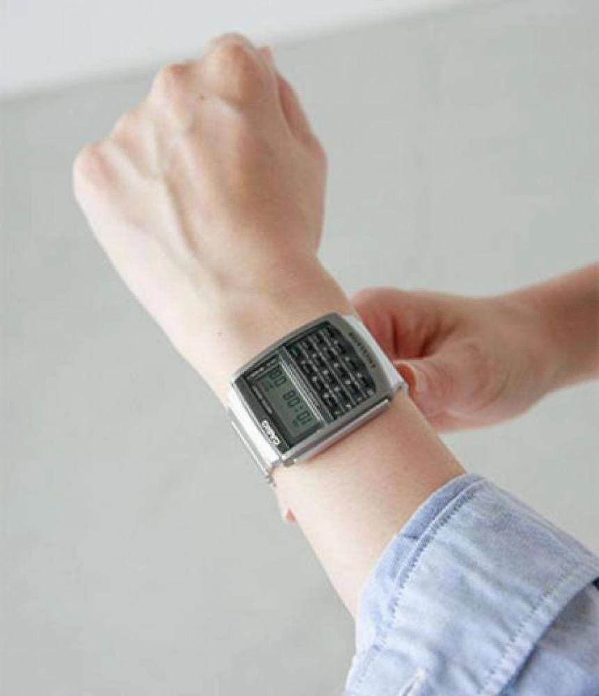 Casio CA-506-1D Silver Stainless Calculator Watch for Men and Women