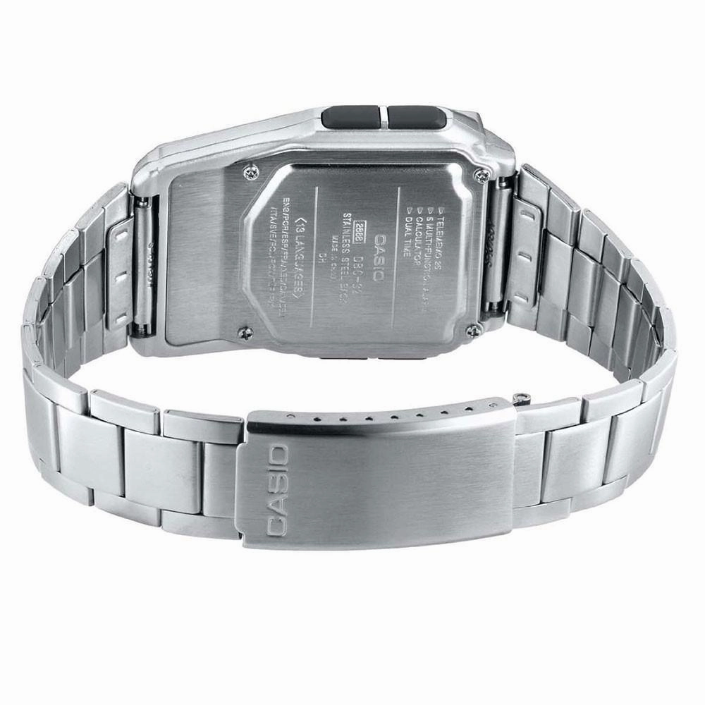 Casio DBC-32D-1A Silver Stainless Calculator Watch for Men and Women