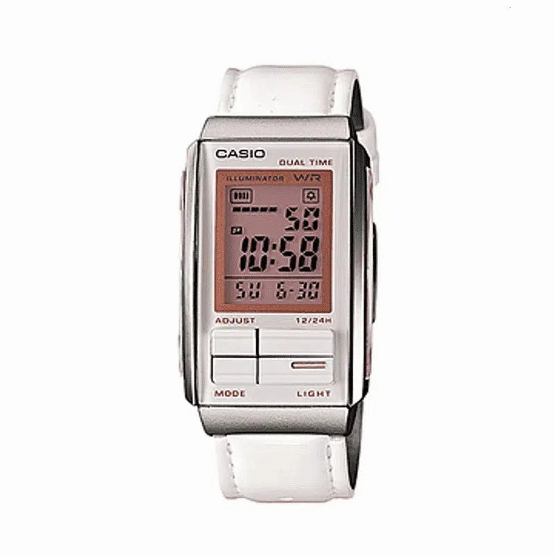 Casio Futurist LA-201WBL-7A White Leather Strap for Women