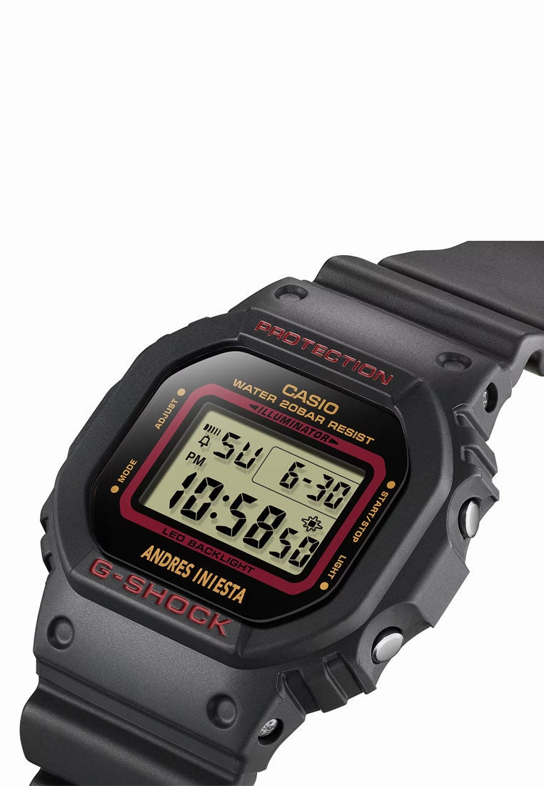 Casio G-shock Andres Iniesta DW-5600AI-1DR Digital Rubber Strap Watch for Men