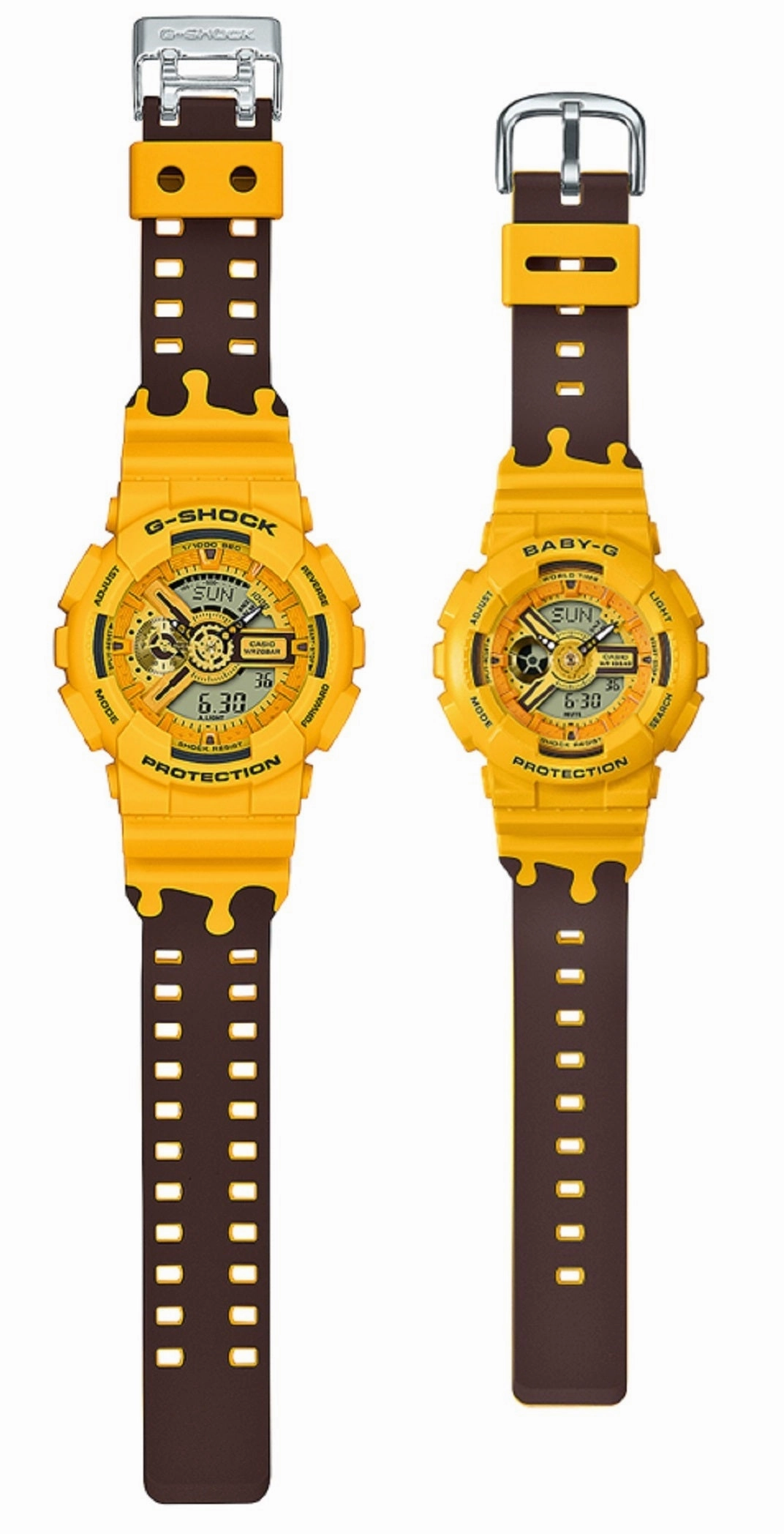 Casio G-Shock Baby-G Couple Watch SLV-22A-9A Digital Analog Rubber Strap Watch