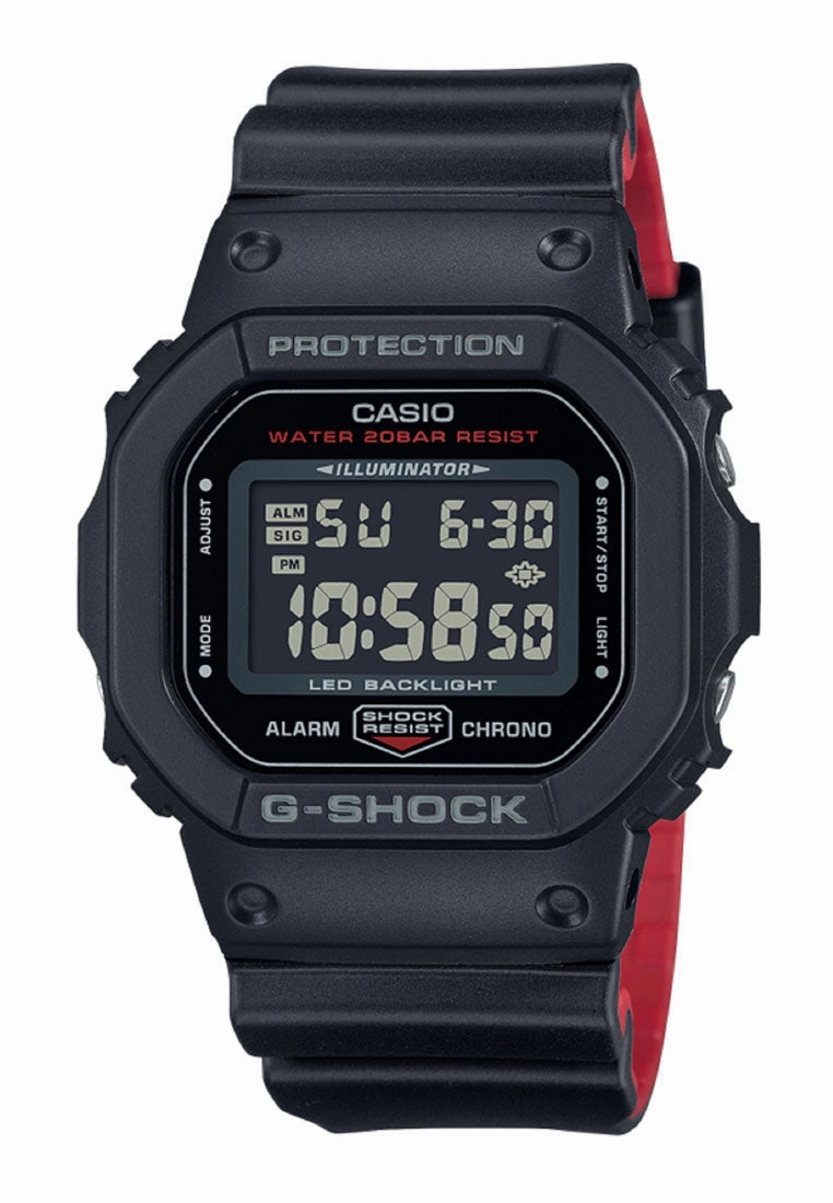 Casio G-shock DW-5600UHR-1DR Digital Rubber Strap Watch For Men