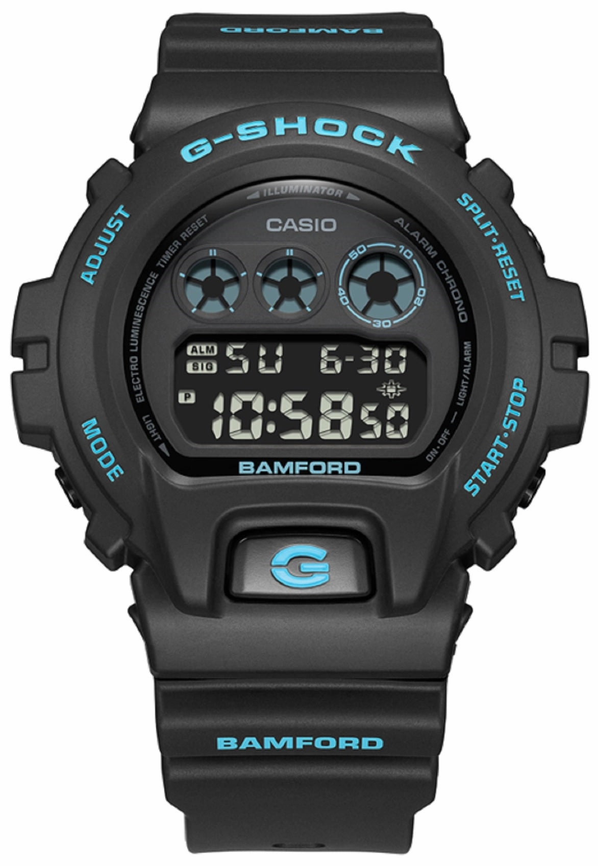 Casio G-shock DW-6900BWD-1DR Bamford Digital Rubber Strap Watch For Men