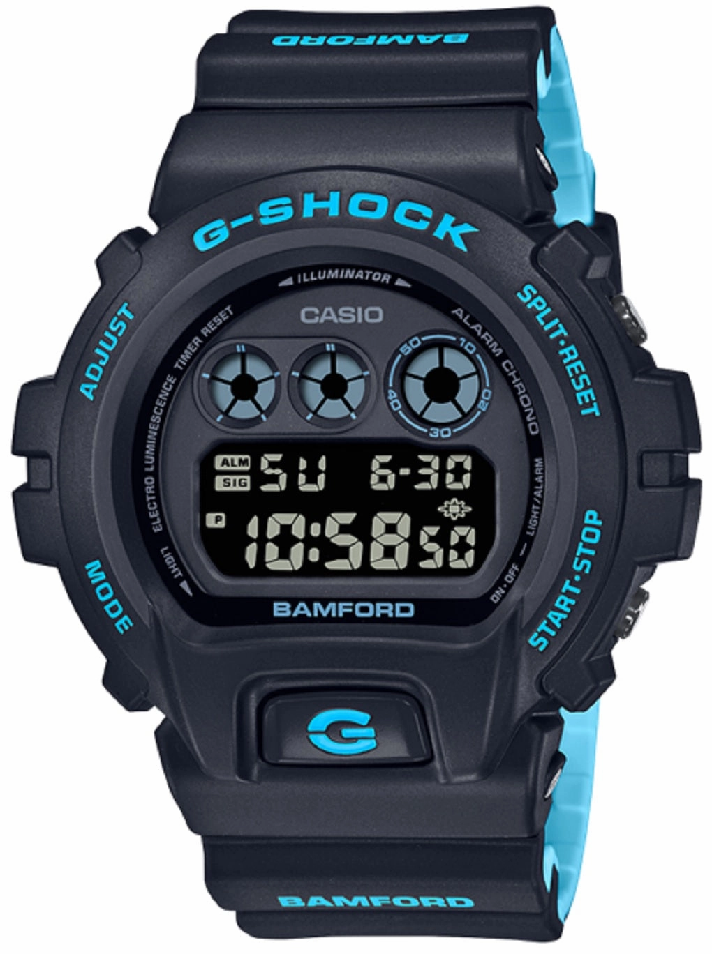 Casio G-shock DW-6900BWD-1DR Bamford Digital Rubber Strap Watch For Men