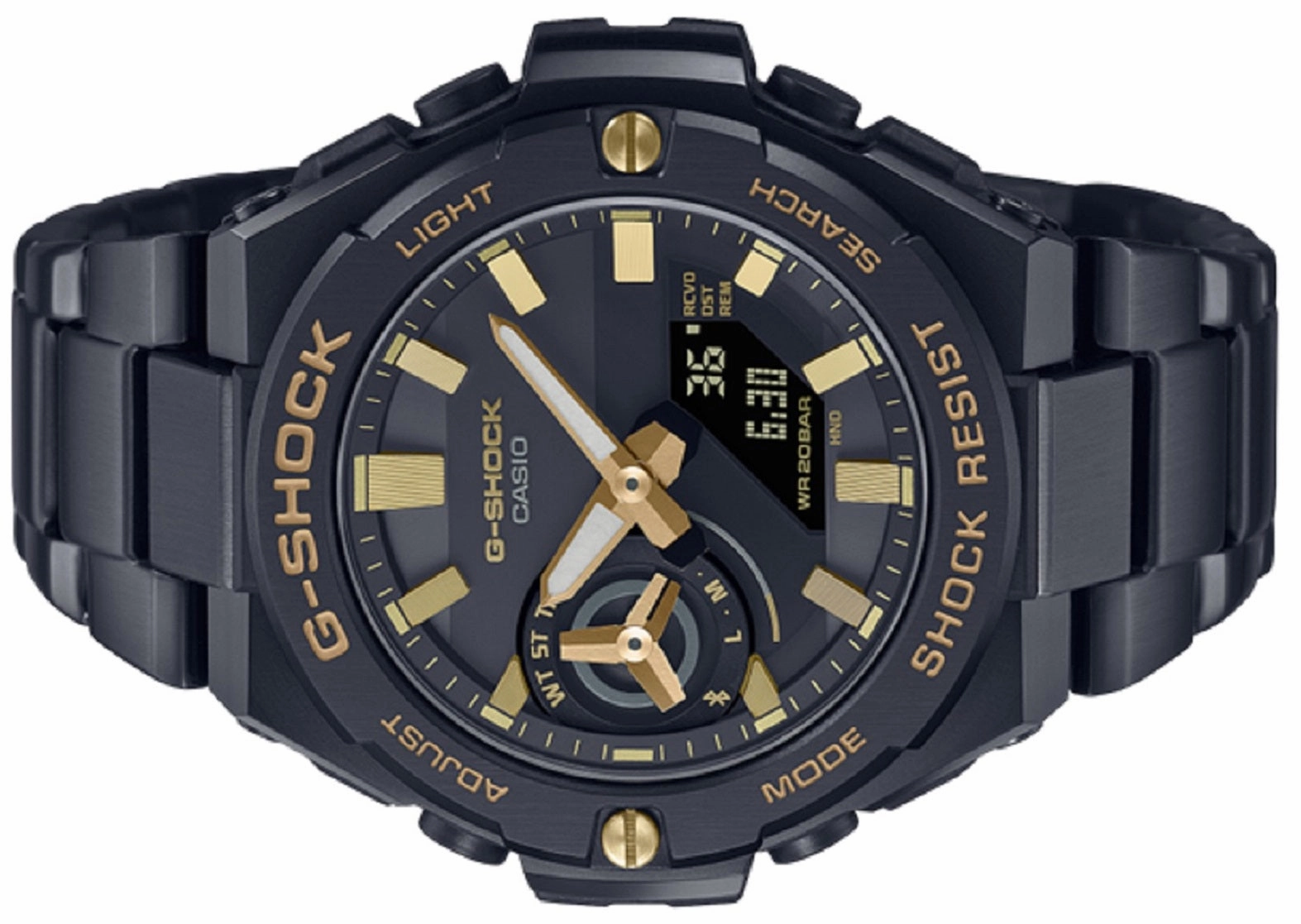Casio G-shock G-steel GST-B500BD-1A9 Solar Digital Analog Stainless Steel Strap Watch for Men