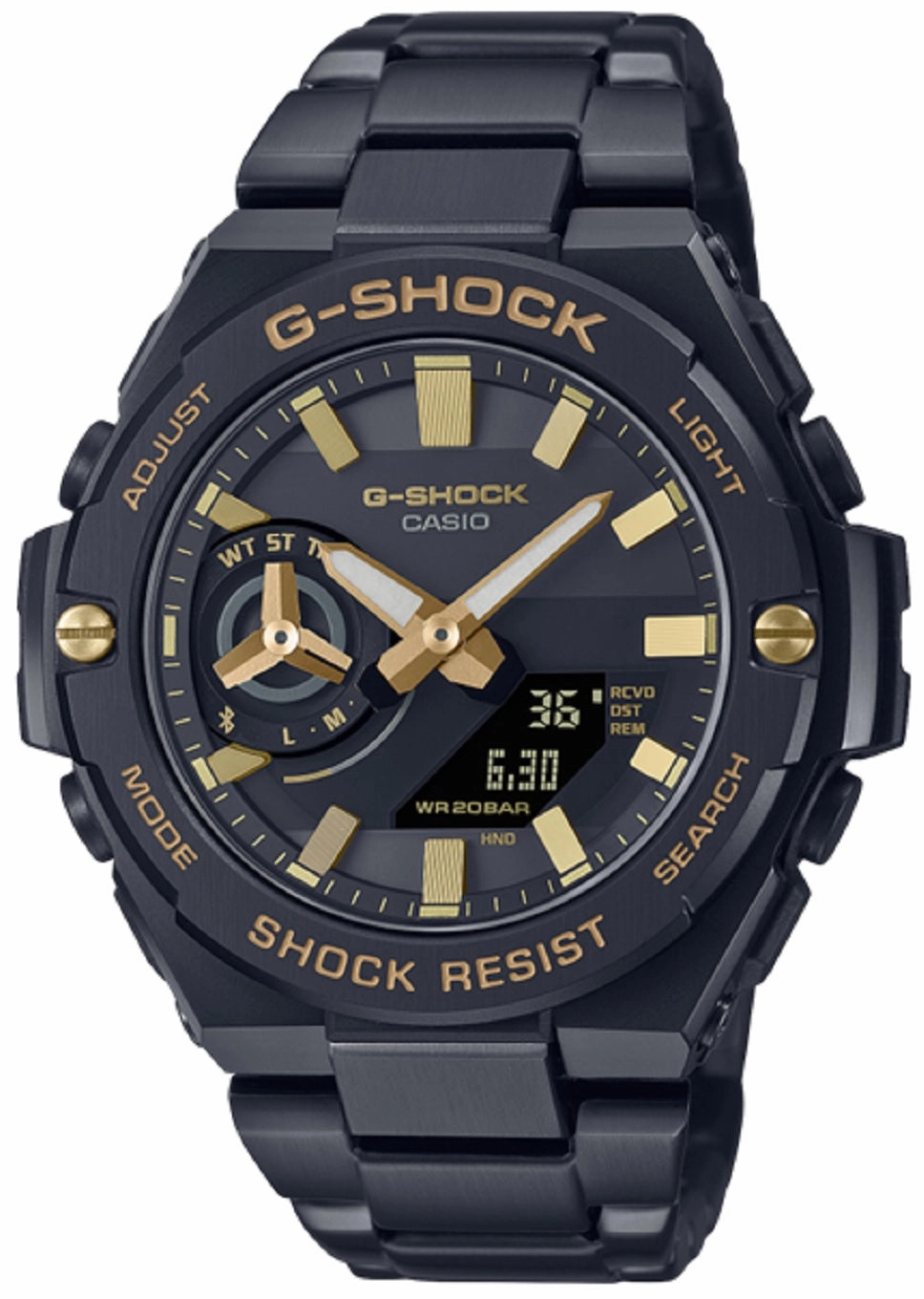 Casio G-shock G-steel GST-B500BD-1A9 Solar Digital Analog Stainless Steel Strap Watch for Men