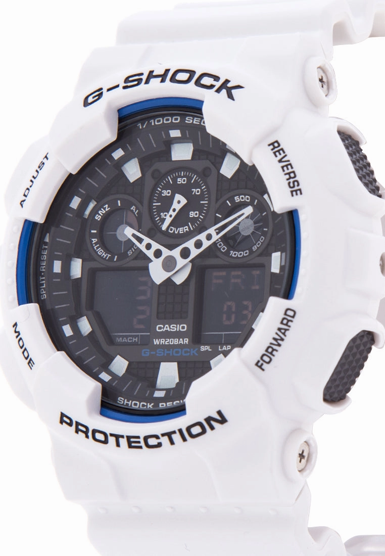 Casio G-shock GA-100B-7ADR Digital Analog Rubber Strap Watch For Men