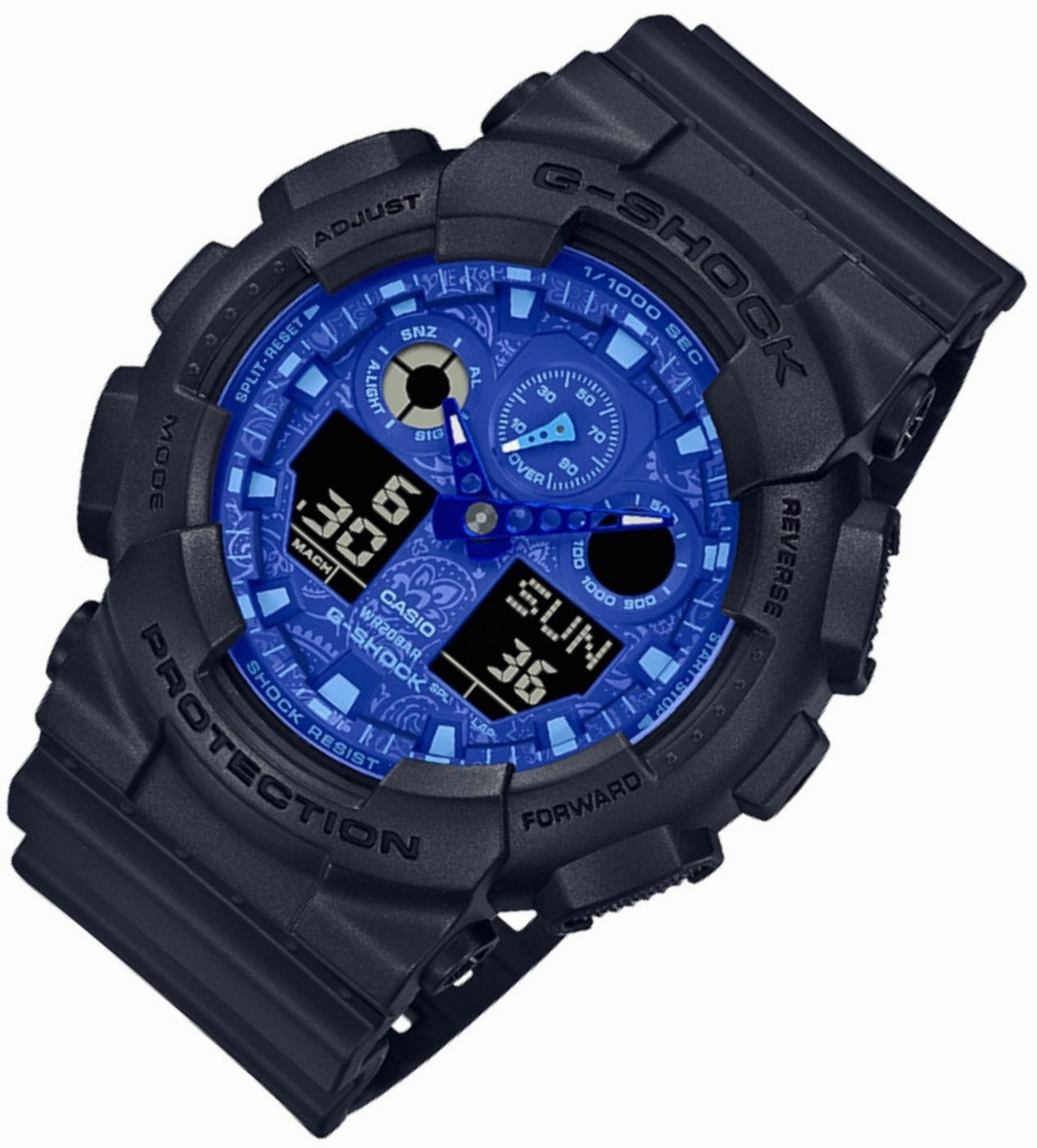 Casio G-shock GA-100BP-1A Digital Analog Rubber Strap Watch For Men
