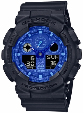 Casio G-shock GA-100BP-1A Digital Analog Rubber Strap Watch For Men