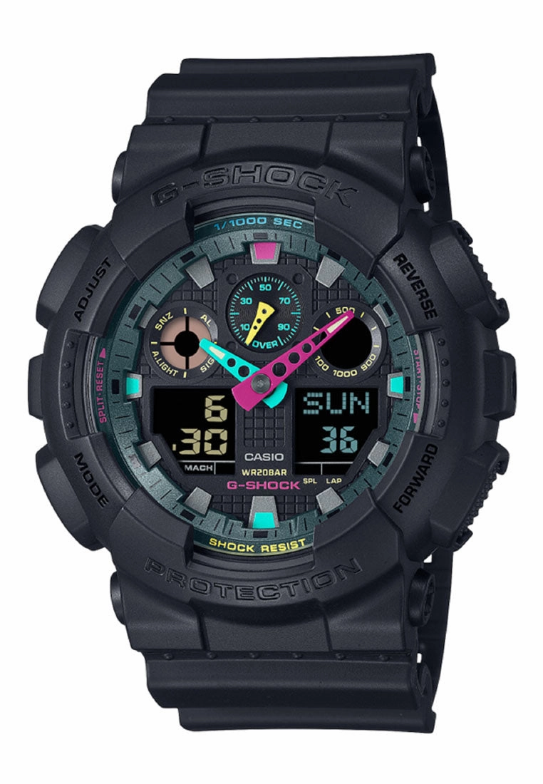 Casio G-shock GA-100MF-1A Digital Analog Rubber Strap Watch for Men