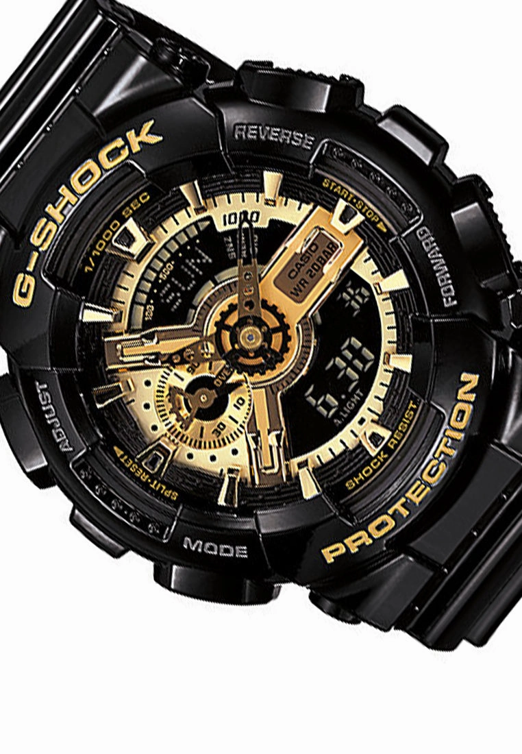 Casio G-shock GA-110GB-1ADR Digital Analog Rubber Strap Watch For Men