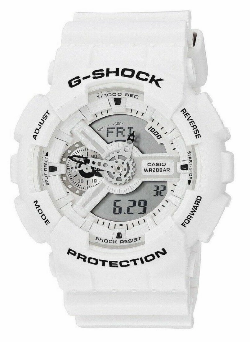 Casio G-shock GA-110MW-7A Digital Analog Rubber Strap Watch For Men