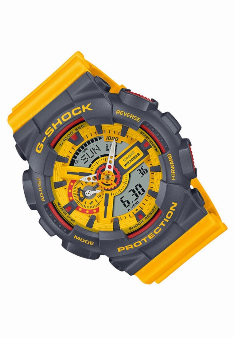 Casio G-shock GA-110Y-9A Digital Analog Rubber Strap Watch For Men