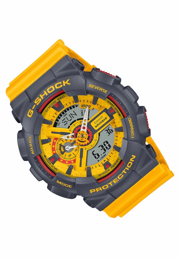 Casio G-shock GA-110Y-9A Digital Analog Rubber Strap Watch For Men