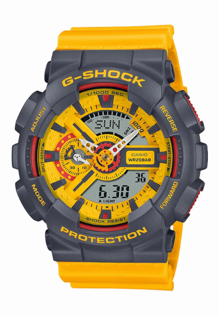 Casio G-shock GA-110Y-9A Digital Analog Rubber Strap Watch For Men