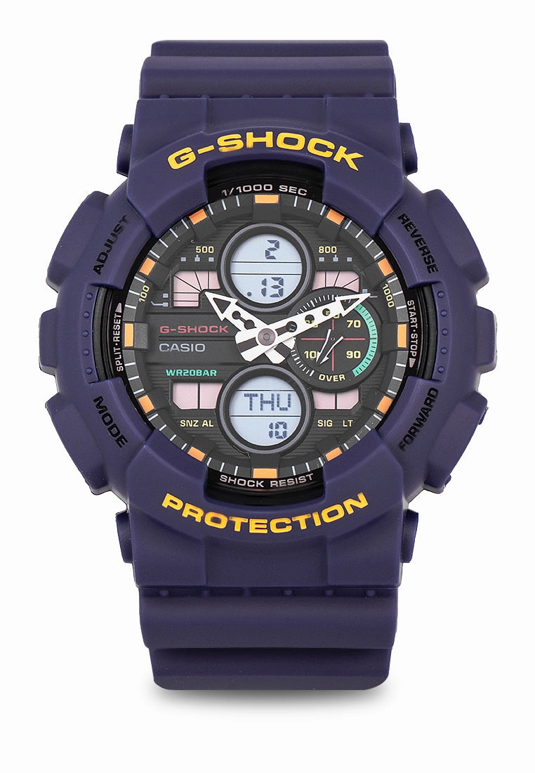 Casio G-shock GA-140-6A Digital Analog Rubber Strap Watch For Men